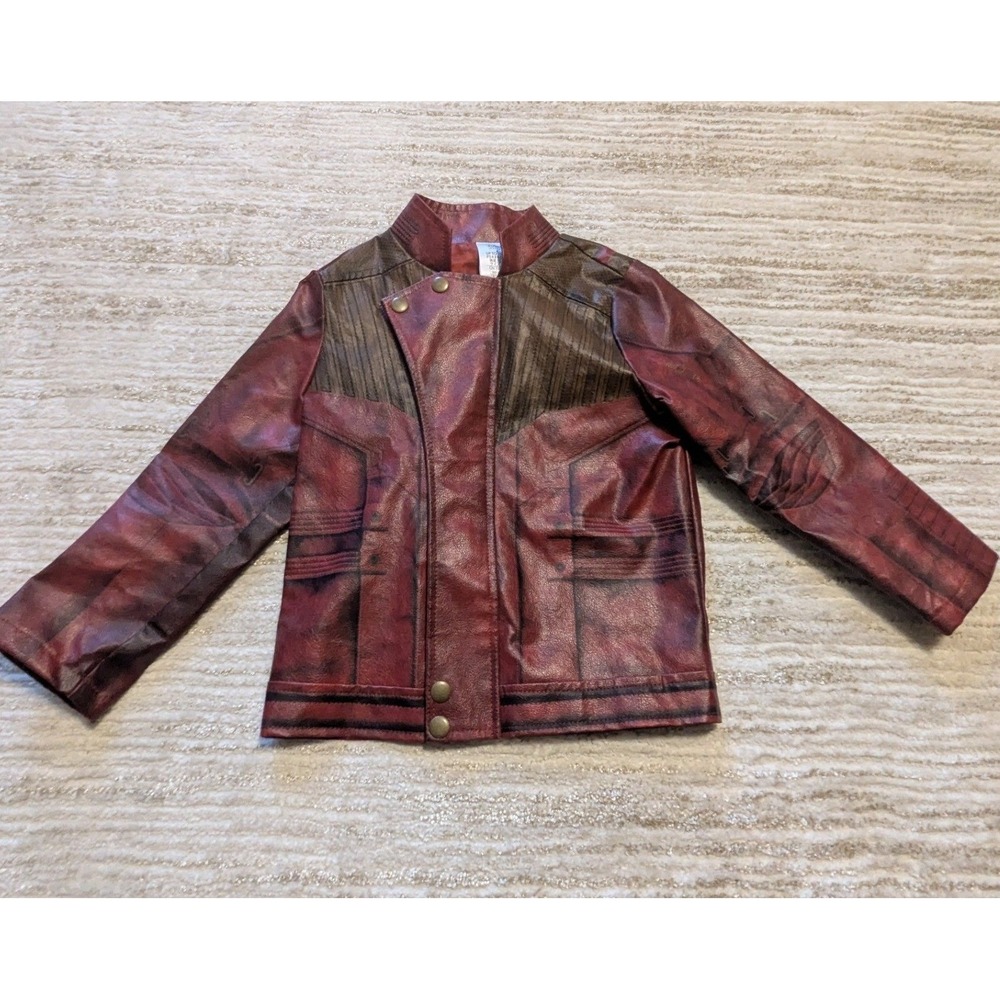 Disney Marvel StarLord Jacket Kids Sz 4 Faux Leather Guardians of the Galaxy